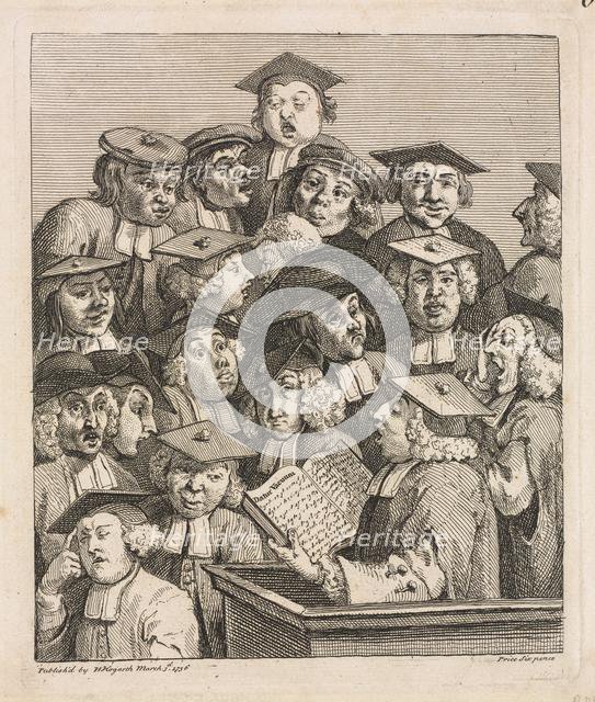 Scholars at a Lecture, 1736-1737. Creator: William Hogarth (British, 1697-1764).