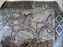 Abraham defeating the Elamites, mosaic on the walls of the ambulatory of the church of San Evasio…