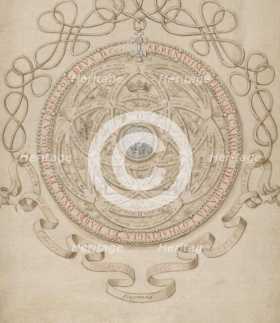 Anagram in Honor of Charles III, Duke of Lorraine and Bar, ca. 1595-1605. Creator: Aegidius Sadeler II.