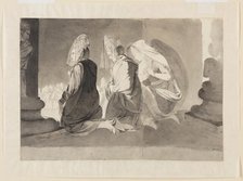 Three Kneeling Women, 1770/75. Creator: John Brown.