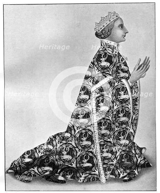 Richard II at his devotions, c 1380, (1910). Artist: Unknown