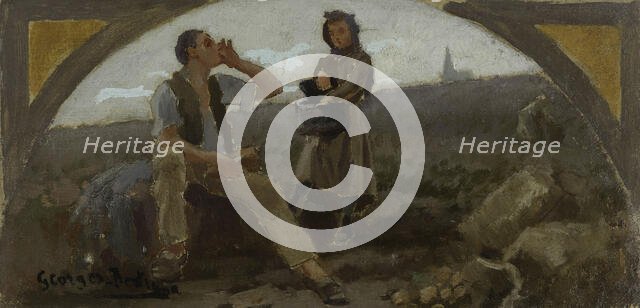 Esquisse pour la salle à manger de l'Hôtel de Ville de Paris : La pomme de terre, c.1893. Creator: Georges Bertrand.