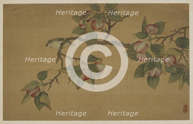 Bird and Fruit, Qing dynasty, 1741. Creator: Wu Zhang.