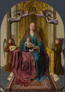 The Virgin and Child Enthroned, with Four Angels, c. 1495. Artist: Massys, Quentin (1466–1530)