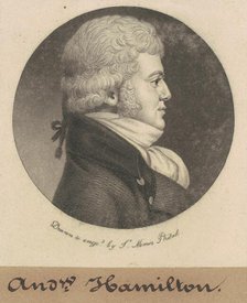 Andrew Hamilton, 1799. Creator: Charles Balthazar Julien Févret de Saint-Mémin.