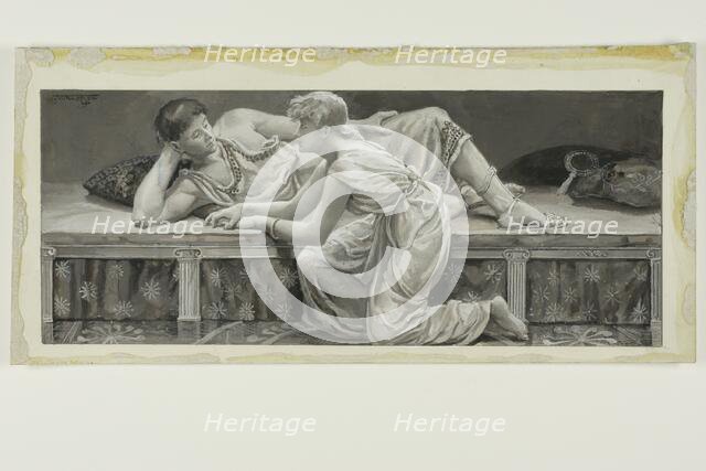 She Nothing Said, But Pale and Meek, Arose and Knelt Before Him, 1885. Creator: Will H. Low.