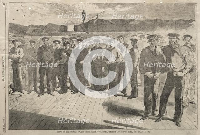 Crew of the United States Steam-Sloop "Colorado," Shipped at Boston, June 1861, 1861. Creator: Winslow Homer (American, 1836-1910).