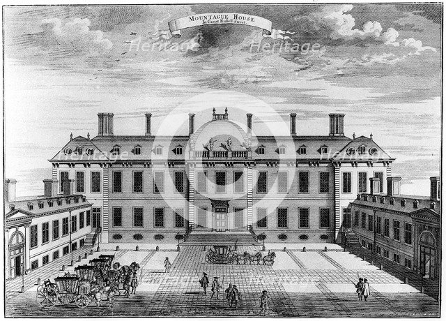Montagu House, Bloomsbury, 18th century, (1908). Artist: Unknown