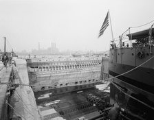 Brooklyn Navy Yard, dock no. 4 gate, c.between 1910 and 1920. Creator: Unknown.