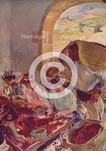 'The Preparation of Dry Grapes', 1890, (c1932). Artist: Joaquin Sorolla y Bastida.