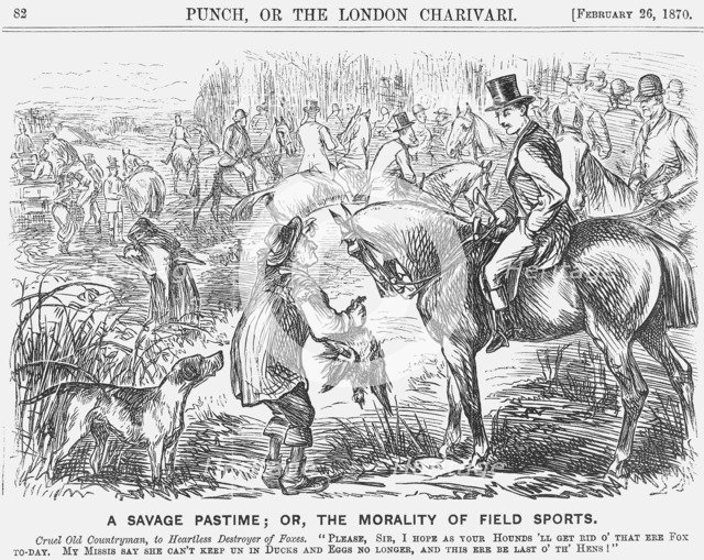 'A Savage Pastime; or, the Morality of Field Sports', 1870. Artist: Georgina Bowers