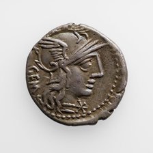 Denarius of M. Aburius Geminus, about 132 B.C. Creator: Unknown.
