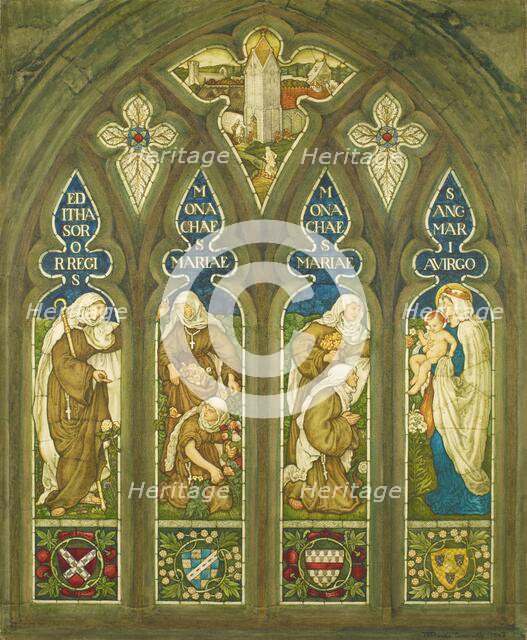 St Editha and the Nuns of St Mary, 1908. Creator: Thomas Matthews Rooke.