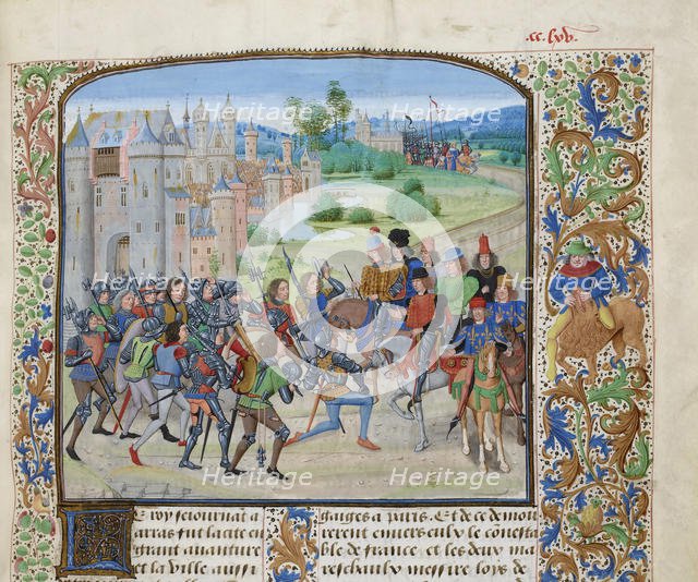 Return of Charles VI to Paris, ca 1470-1475. Creator: Liédet, Loyset (1420-1479).