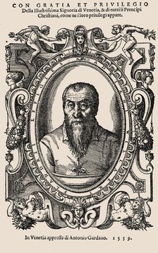 Portrait of the composer Adrian Willaert (1490-1562) , 1559. Creator: Anonymous.
