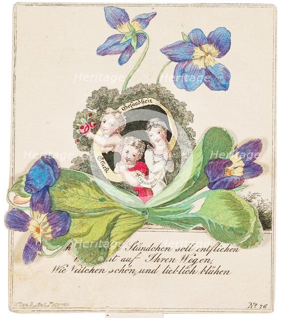 Greeting card, ca 1820. Creator: Anonymous.