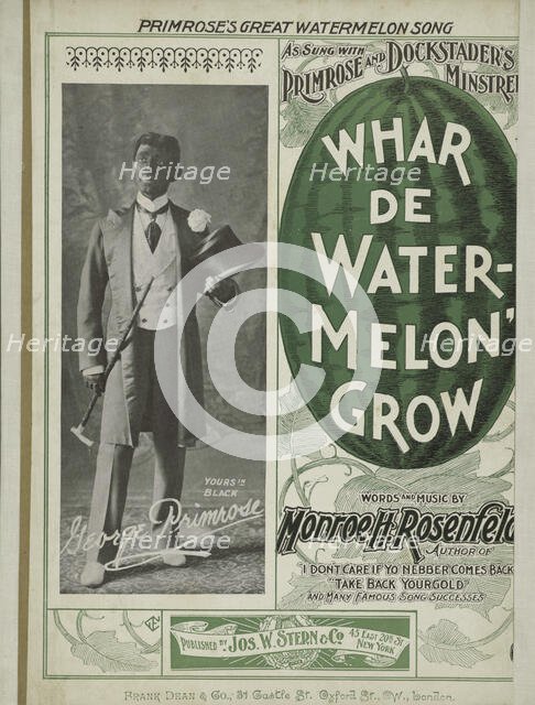'Whar de watermelon grow', 1898. Creator: Unknown.