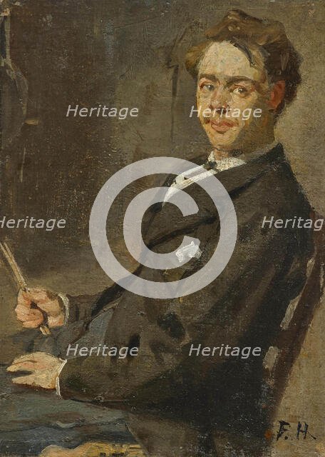 Self-portrait, c1878. Creator: Hodler, Ferdinand (1853-1918).