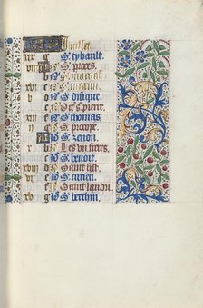 Book of Hours (Use of Rouen): fol. 7r, c. 1470. Creator: Master of the Geneva Latini (French, active Rouen, 1460-80).