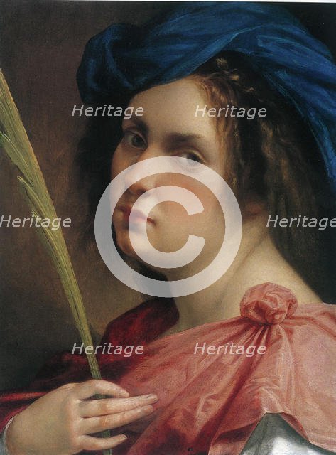 Self-Portrait as Saint Catherine of Alexandria, c. 1618. Creator: Gentileschi, Artemisia (1598-1653).