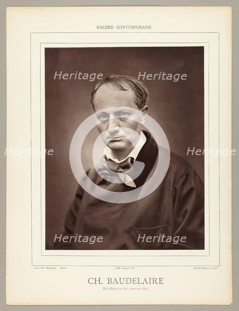Charles Baudelaire (French poet, critic, and writer, 1821-1867), c. 1863. Creator: Etienne Carjat.