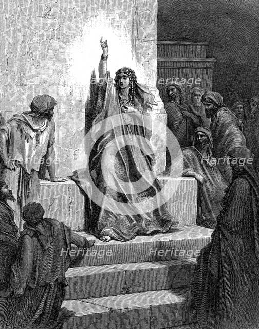 Deborah, Hebrew prophetess and judge, 1866. Artist: Gustave Doré