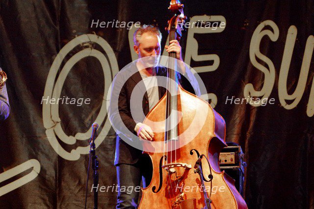 Reid Anderson, Love Supreme Jazz Festival, Glynde Place, East Sussex, July 2015. Artist: Brian O'Connor.