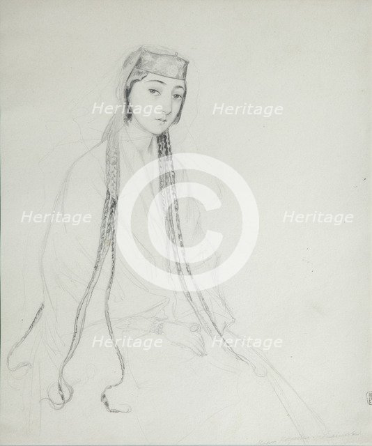 Portrait of Princess Maria (Maiko) Orbeliani (1818-1849), 1840-1842. Artist: Gagarin, Grigori Grigorievich (1810-1893)
