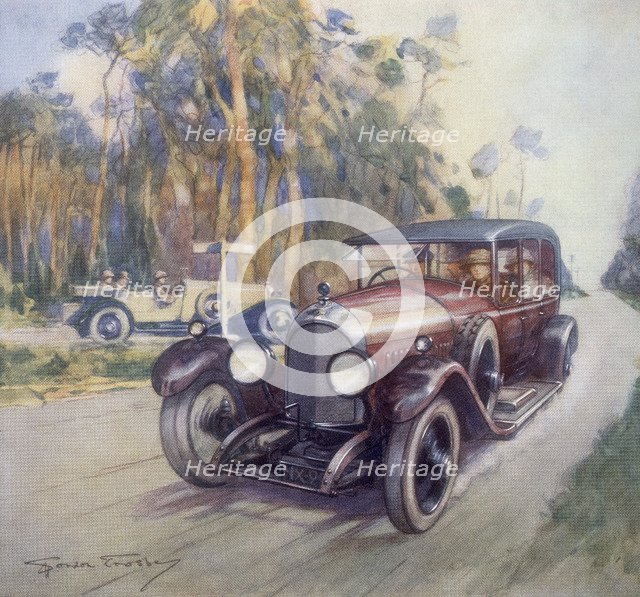 Poster advertising Bentley cars, 1927. Artist: Gordon Crosby