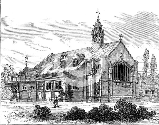 Church of St. Michael and All Angels, Bedford Park, Chiswick, 1880. Creator: Unknown.