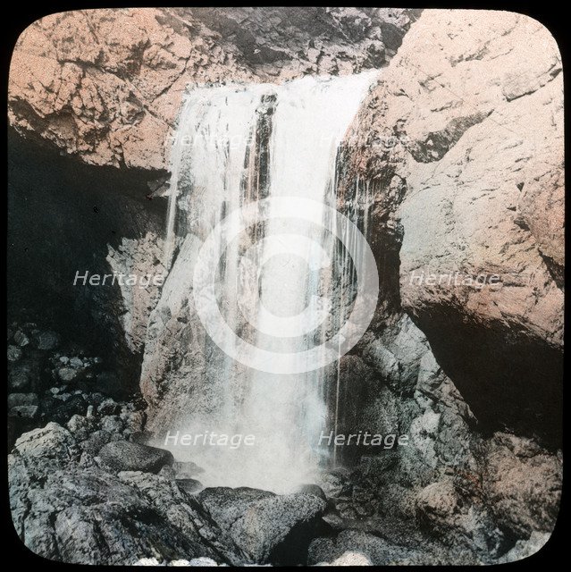 Waterfall, Mullion, Cornwall, late 19th or early 20th century. Artist: Church Army Lantern Department