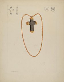 Cross Necklace, 1935/1942. Creator: Tulita Westfall.