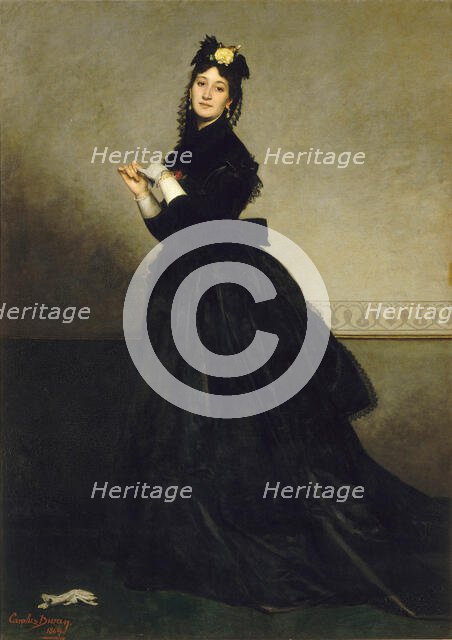 La Dame aux gants (The Lady with the Glove), 1869. Creator: Carolus-Duran, Charles Émile Auguste (1837-1917).