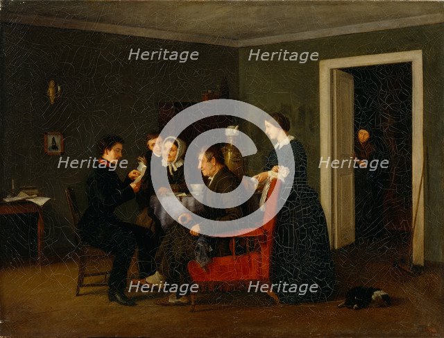 Joyful Letter, 1858. Artist: Popov, Andrei Andreyevich (1832-1896)