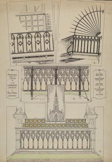 Cast Iron Balcony Rail, c. 1936. Creator: Thomas Byrne.