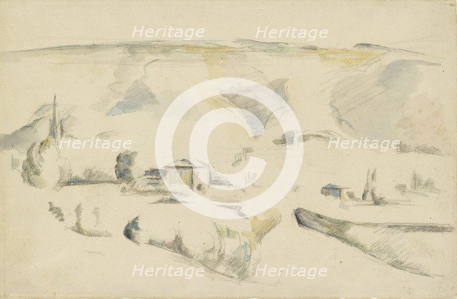 A View across a Valley, late 19th century. Artist: Paul Cezanne.