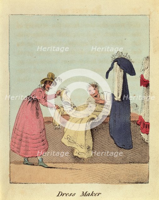 'Dress Maker', 1818. Artist: John Harris