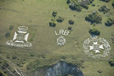Chalk military badges, Fovant Down, Wiltshire, 2015. Creator: Historic England Staff Photographer.