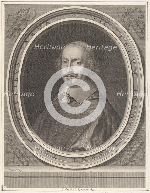 Cardinal Jules Mazarin, ca. 1652. Creator: Robert Nanteuil.