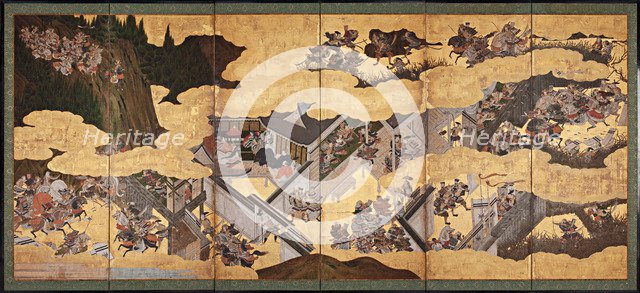 Battle scenes from the Tale of Heike (Heike Monogatari), First third of 17th cen.. Artist: Anonymous  