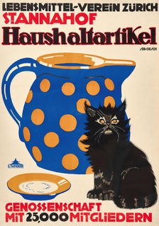 Food Association Zurich St. Annahof Household goods, 1914. Creator: Oesch, Albert Sebastian (1893-1920).