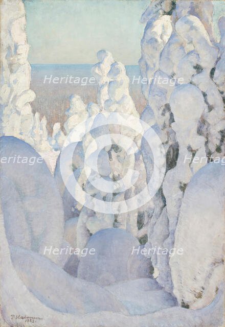 Winter Landscape in Kinahmi, 1923. Creator: Halonen, Pekka (1865-1933).