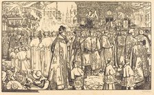 Corpus Christi Procession at Nantes (Procession de la Fete Dieu a Nantes), 1901. Creator: Auguste Lepere.