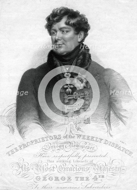 George IV, King of the United Kingdom and Hanover, 19th century.Artist: W Holl