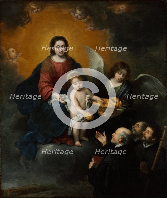 The Infant Christ Distributing Bread to the Pilgrims, 1678. Artist: Murillo, Bartolomé Estebàn (1617-1682)