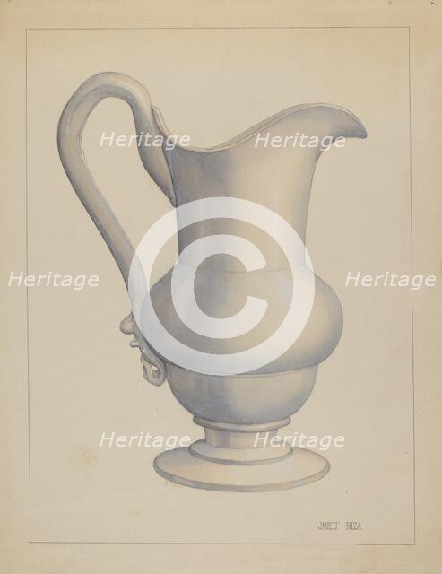 Pitcher, 1935/1942. Creator: Janet Riza.