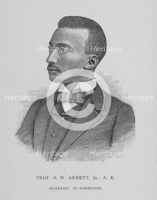 Prof. B. W. Arnett, Jr., A. B., 1888. Creator: Unknown.