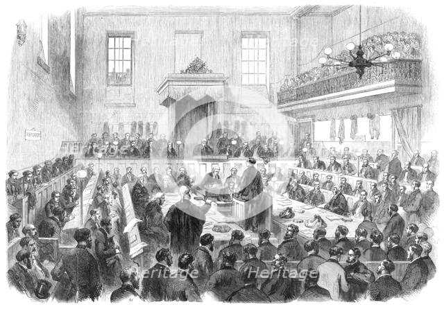 Trial of the Bradford Election Petition at the Borough Courthouse, 1869. Creator: Unknown.
