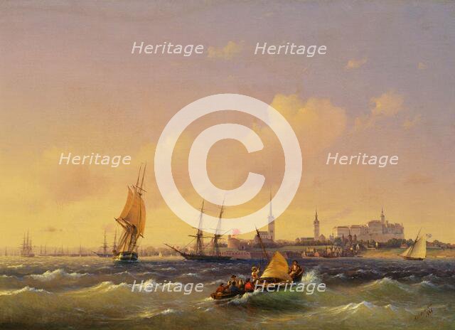 View of Reval, Estonia, 1845. Creator: Aivazovsky; Ivan Konstantinovich (1817-1900).