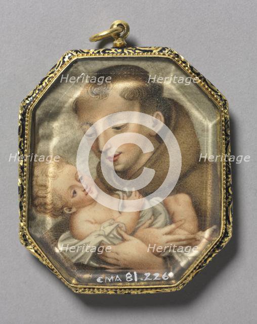 St. Francis with Christ Child (verso), c. 1660. Creator: Unknown.